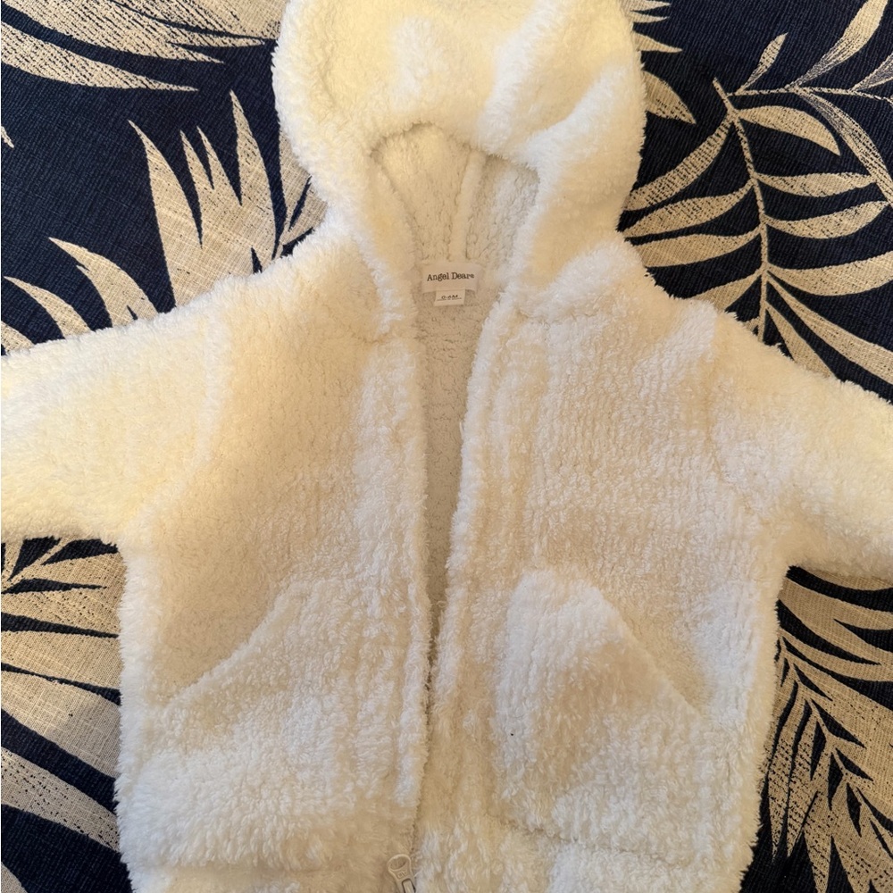 Angel Dear Soft White Fleece Jacket NWOT